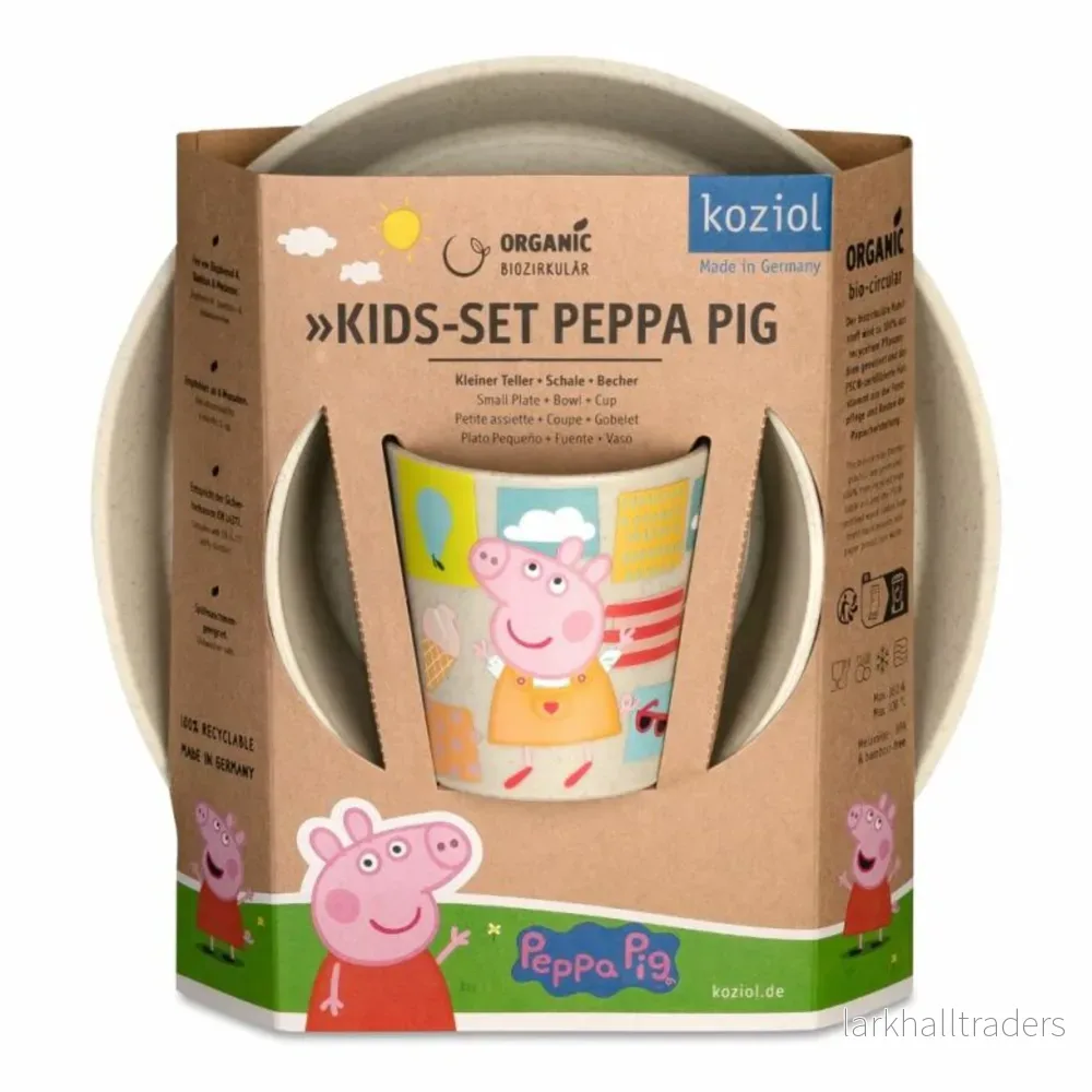 Kids Set Connect barnservis 3 delar tallrik/skål/mugg greta gris Kids Set Connect barnservis 3 delar tallrik/skål/mugg greta gris