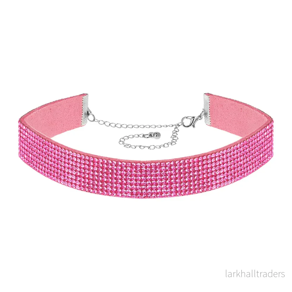 Choker, crystal pink