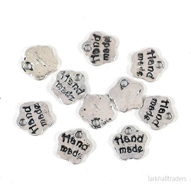 Berlock ”Handmade”, antiksilver, 8mm, 20st Berlock ”Handmade”, antiksilver, 8mm, 20st