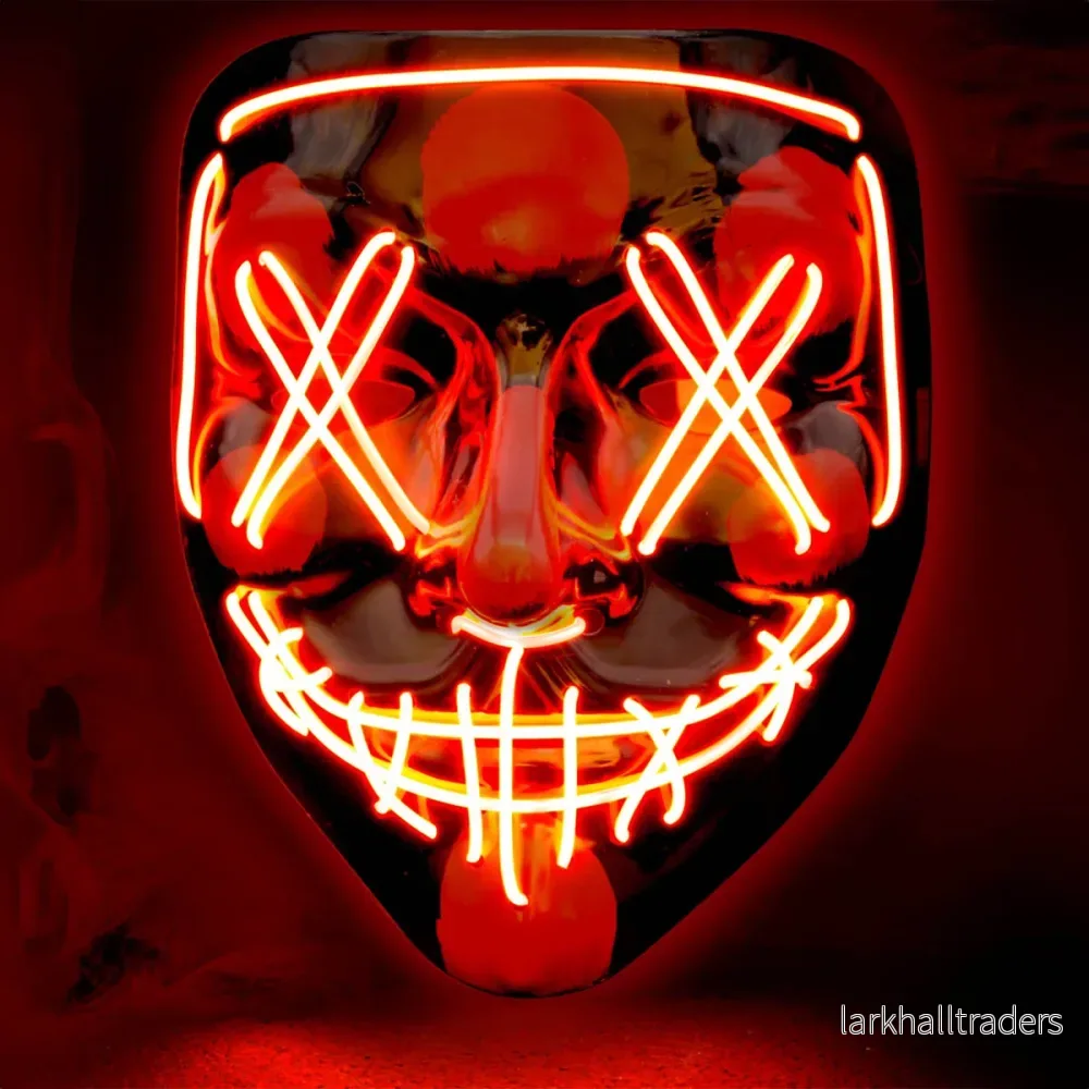 LED-mask, scary röd - Bild 3