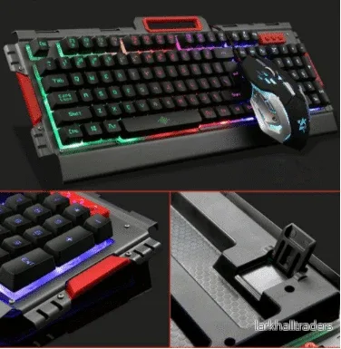 Gaming LED-tangentbord med mobilhållare + LED-mus (metalldesign och vattentät) - Bild 2