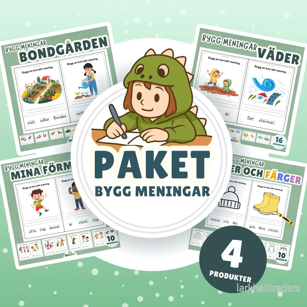Paket bygg meningar (värde 84kr) Paket bygg meningar (värde 84kr)