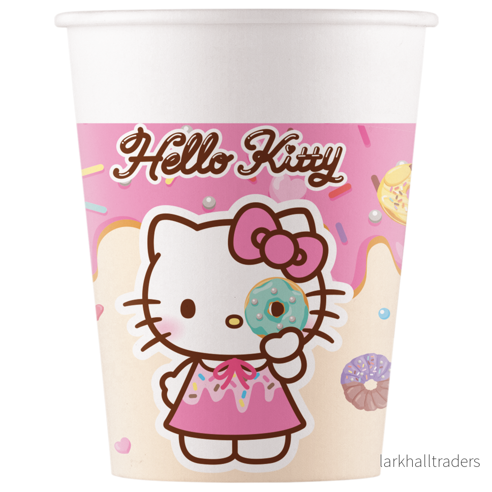 Pappersmuggar, Hello Kitty 200 ml 8 st Pappersmuggar, Hello Kitty 200 ml 8 st