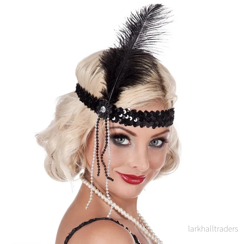 Pannband, flapper svart