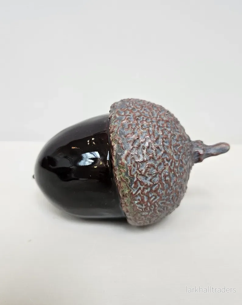 Handgjord Keramik Acorn Nr 2 - brun Skulptur - Bild 2