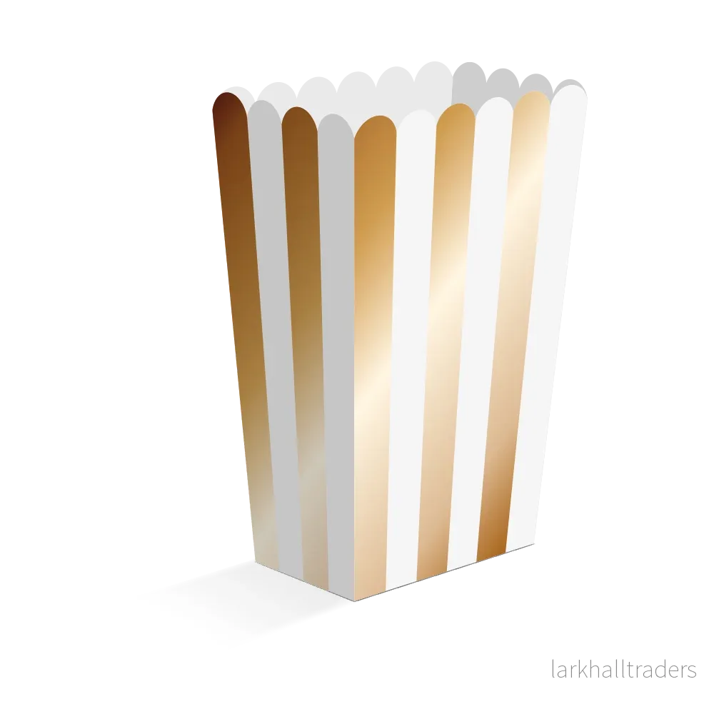 Popcornbägare, guld 8 st Popcornbägare, guld 8 st