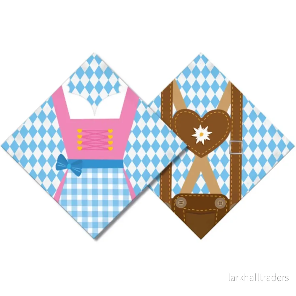 Servetter, oktoberfest Bayern Lightblue 20 st Servetter, oktoberfest Bayern Lightblue 20 st