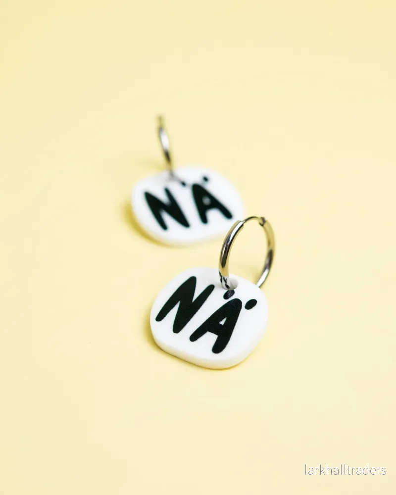 MINI-NÄ (white) - Handgjorda Örhängen - Bild 3