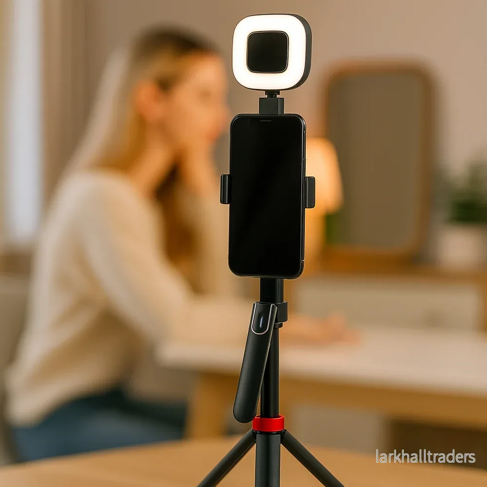 Selfiestick med intelligent ansiktsspårning inkl. ljus – Q185 Selfiestick med intelligent ansiktsspårning inkl. ljus – Q185
