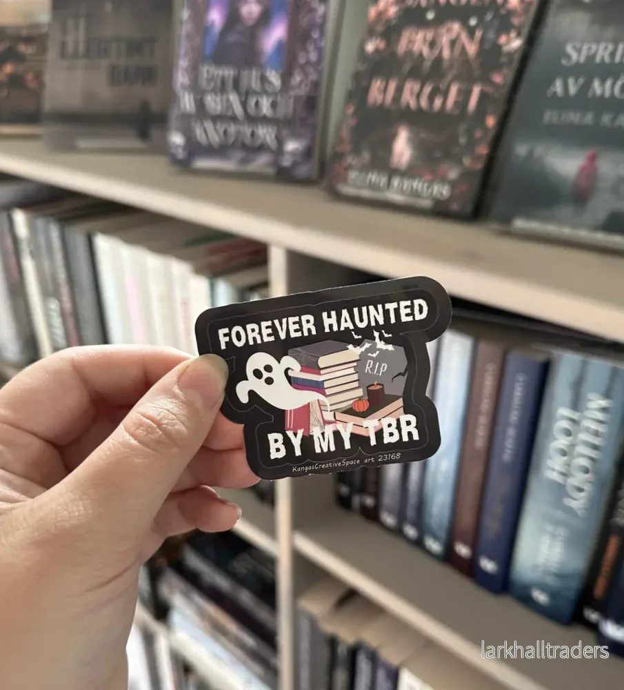 Vinyl sticker – Forever hunted by my TBR Vinyl sticker – Forever hunted by my TBR