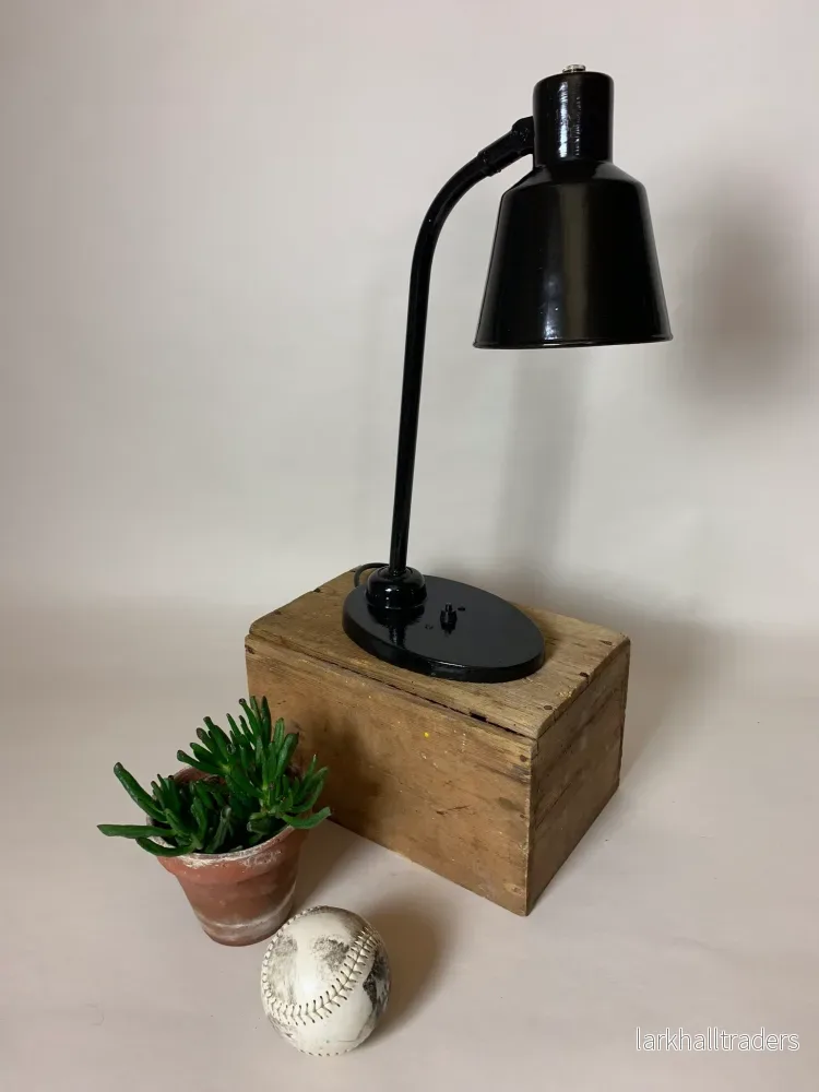 Vacker svart vintage lampa Vacker svart vintage lampa