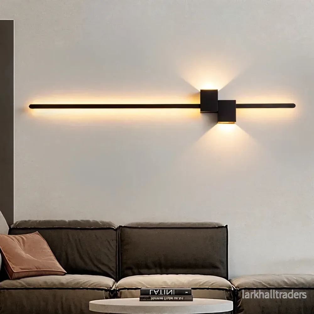 LinéaLux – Minimalistisk Svart LED Vägglampa i Modern Lång Design LinéaLux – Minimalistisk Svart LED Vägglampa i Modern Lång Design