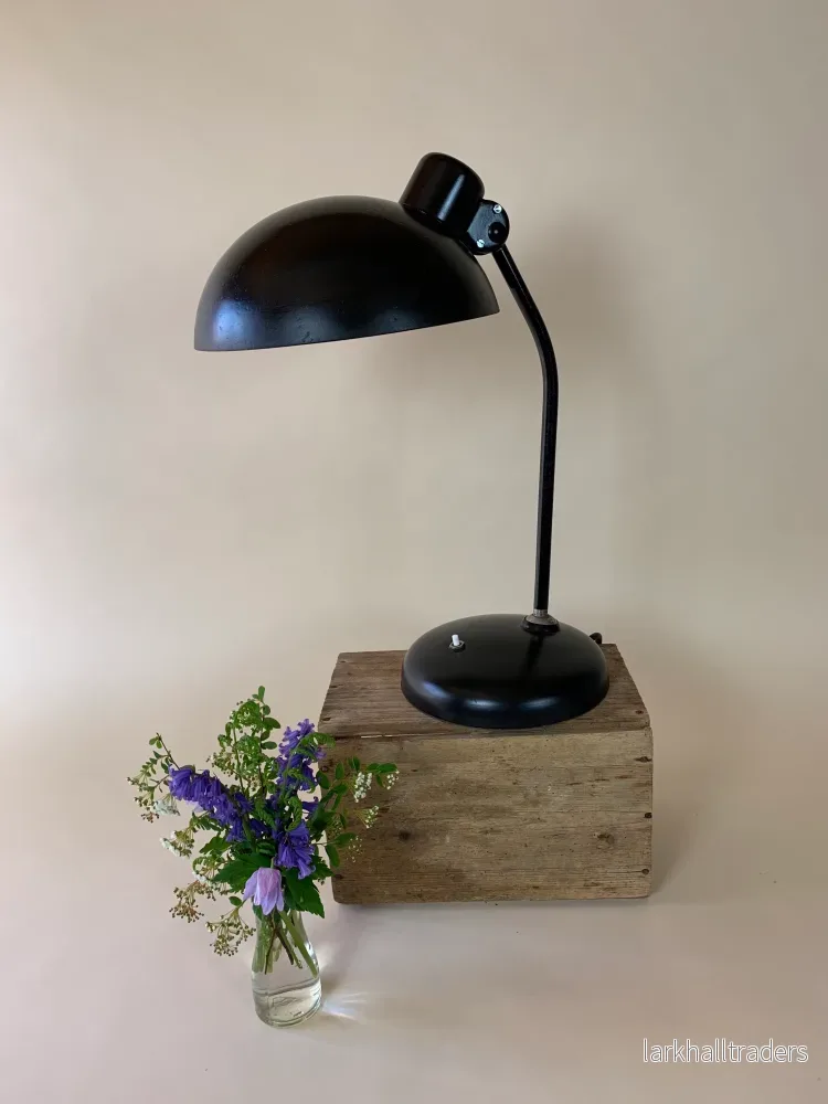 Vacker svart Helo vintage lampa - Bild 2
