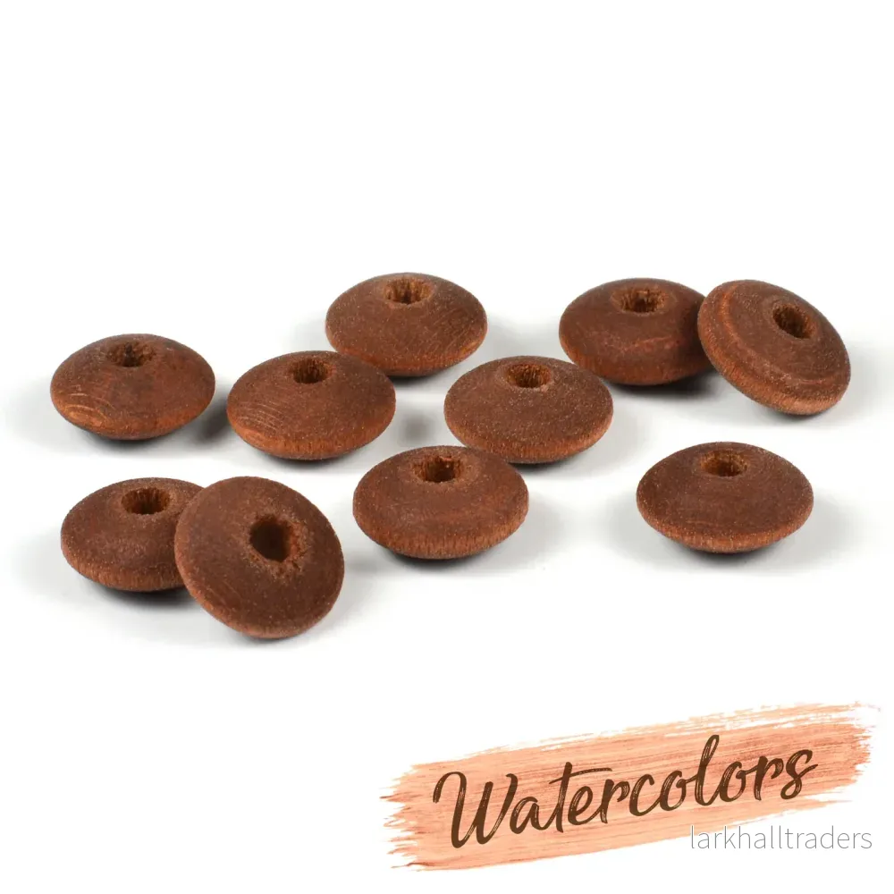 Trälinser, watercolors – walnut, 40st Trälinser, watercolors – walnut, 40st