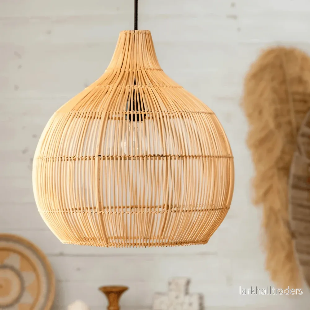 WoveLuxe – Geometrisk Rottingpendel i Naturlig Design WoveLuxe – Geometrisk Rottingpendel i Naturlig Design