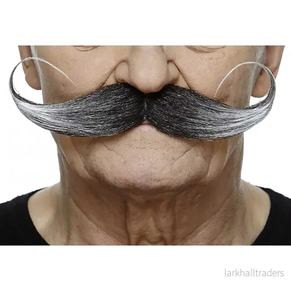 Mustasch, showman svart/vit