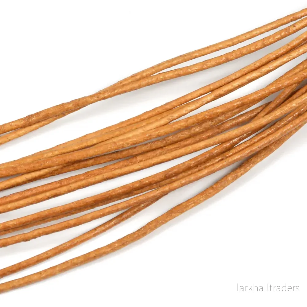 Lädersnöre, natur, 1mm
