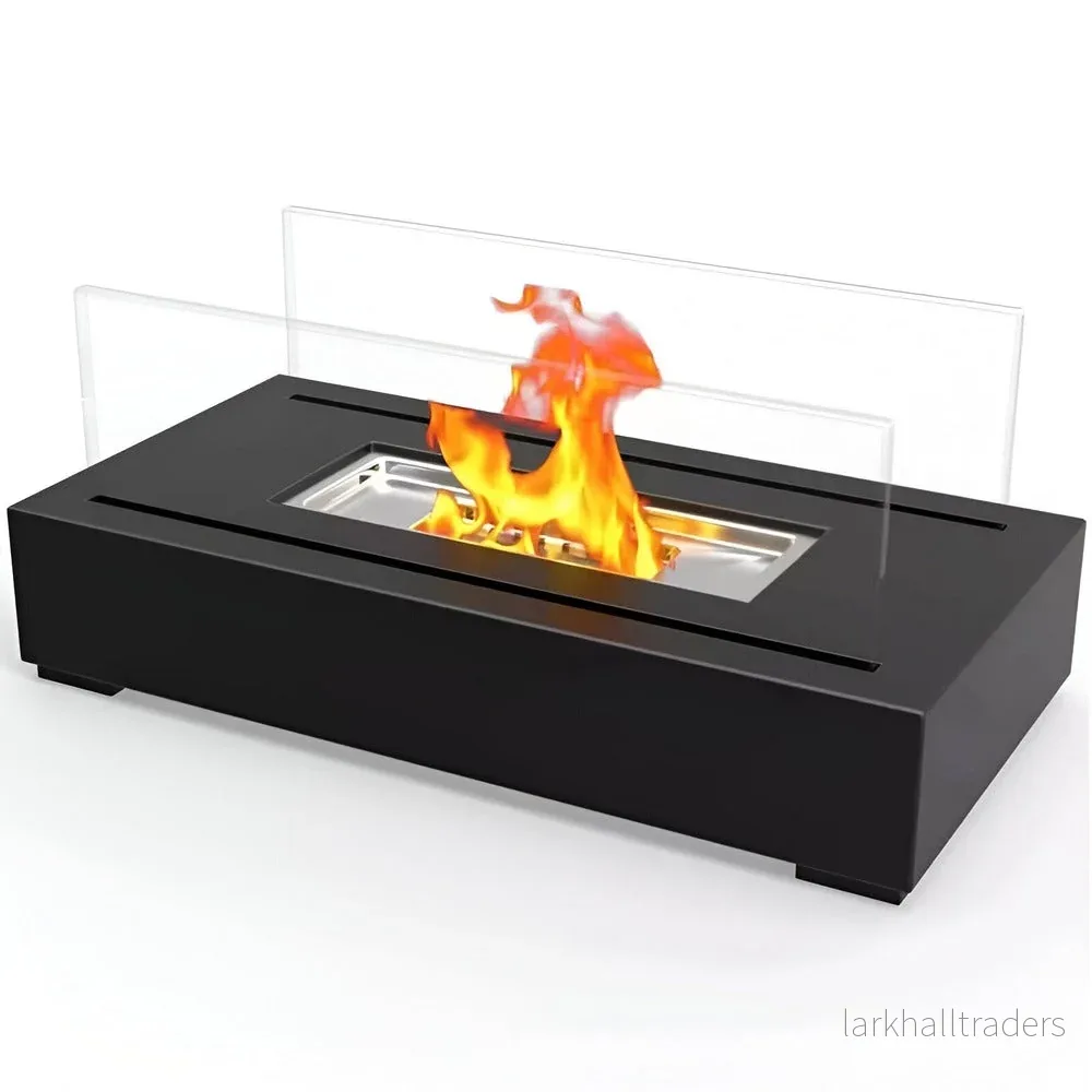 FlameLounge BioFire – Rektangulär Bordseldstad i Glas & Metall - Bild 2