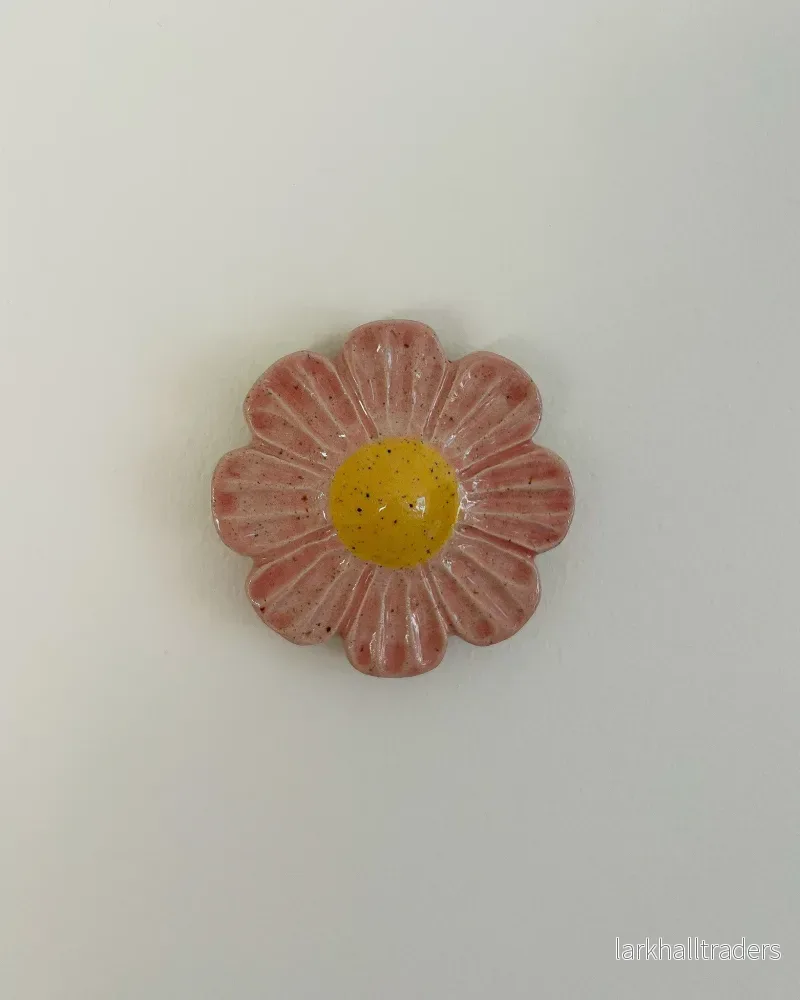 Keramisk Väggblomma - Rosa Utskuret Mönster - Bild 2
