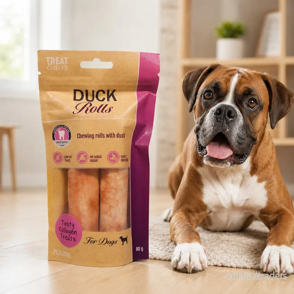 Treat Eaters – Läckra tugg rullar med anka för hundar 80 g