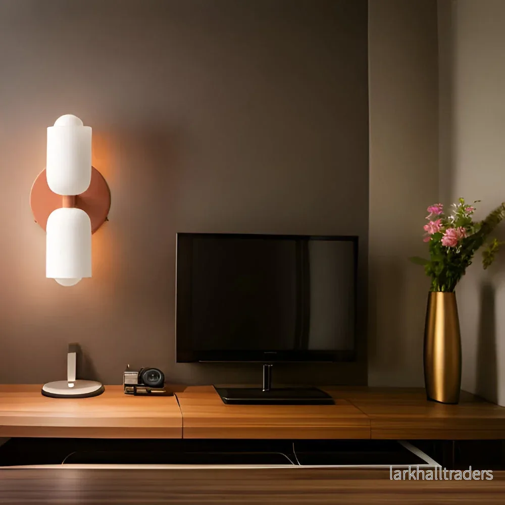 DualGlow – Vägglampa med Två Huvuden i Akryl & Metall för Modern Inomhusbelysning - Bild 2