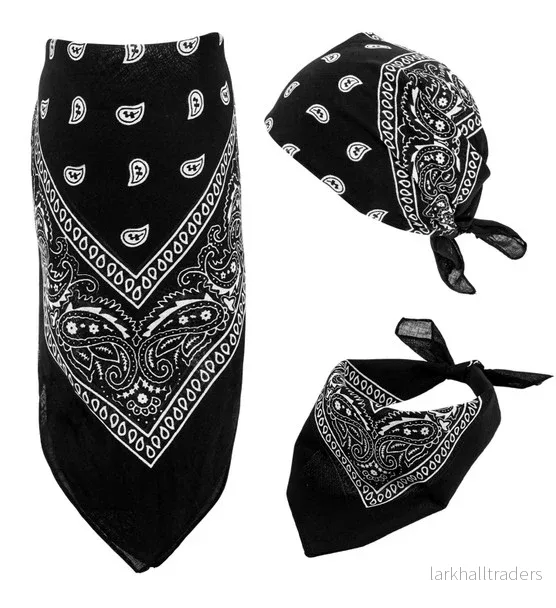 Bandana, svart 55×55 cm Bandana, svart 55×55 cm