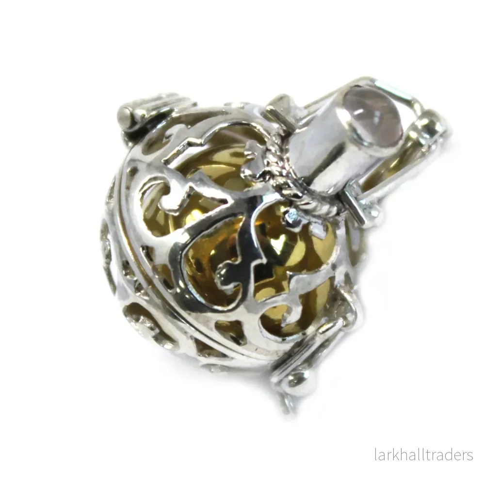 Halsband med änglaklocka i 925 silver – skyddsängel, 16 mm - Bild 2