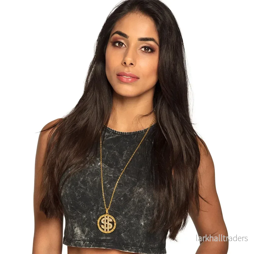 Halsband, dollartecken med strass - Bild 3