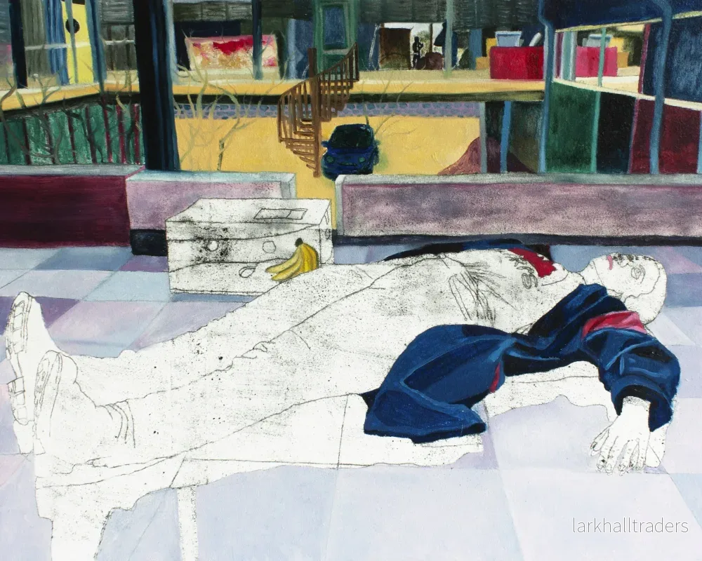 Delivery – Original olja och kolmålning - Bild 2