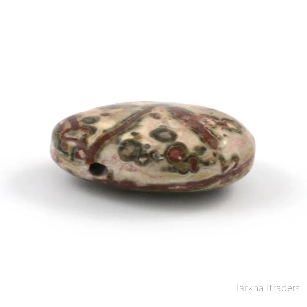 Hänge, droppe av röd leopard jaspis, 25mm, 1st - Bild 3