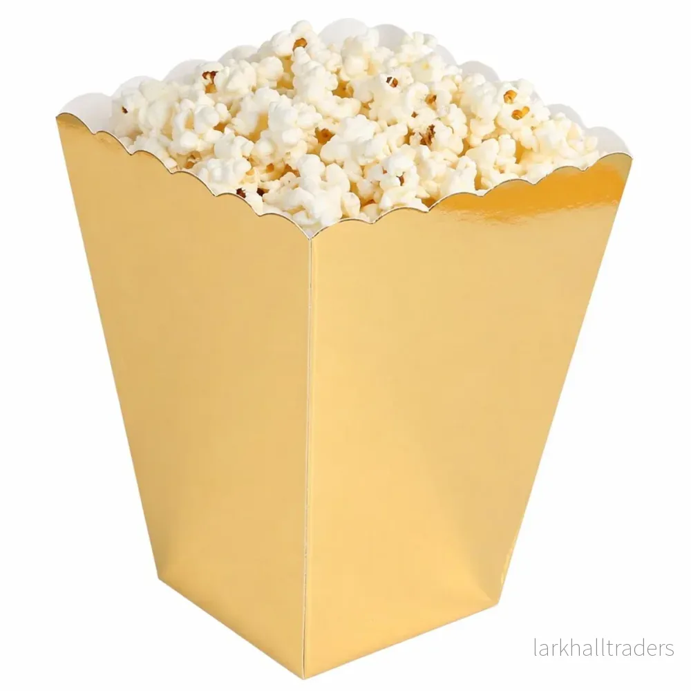 Popcornboxar, guld 6 st Popcornboxar, guld 6 st