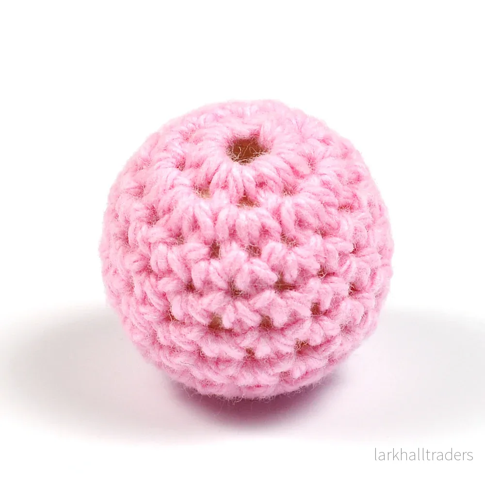 Virkad pärla, rosa, 20mm