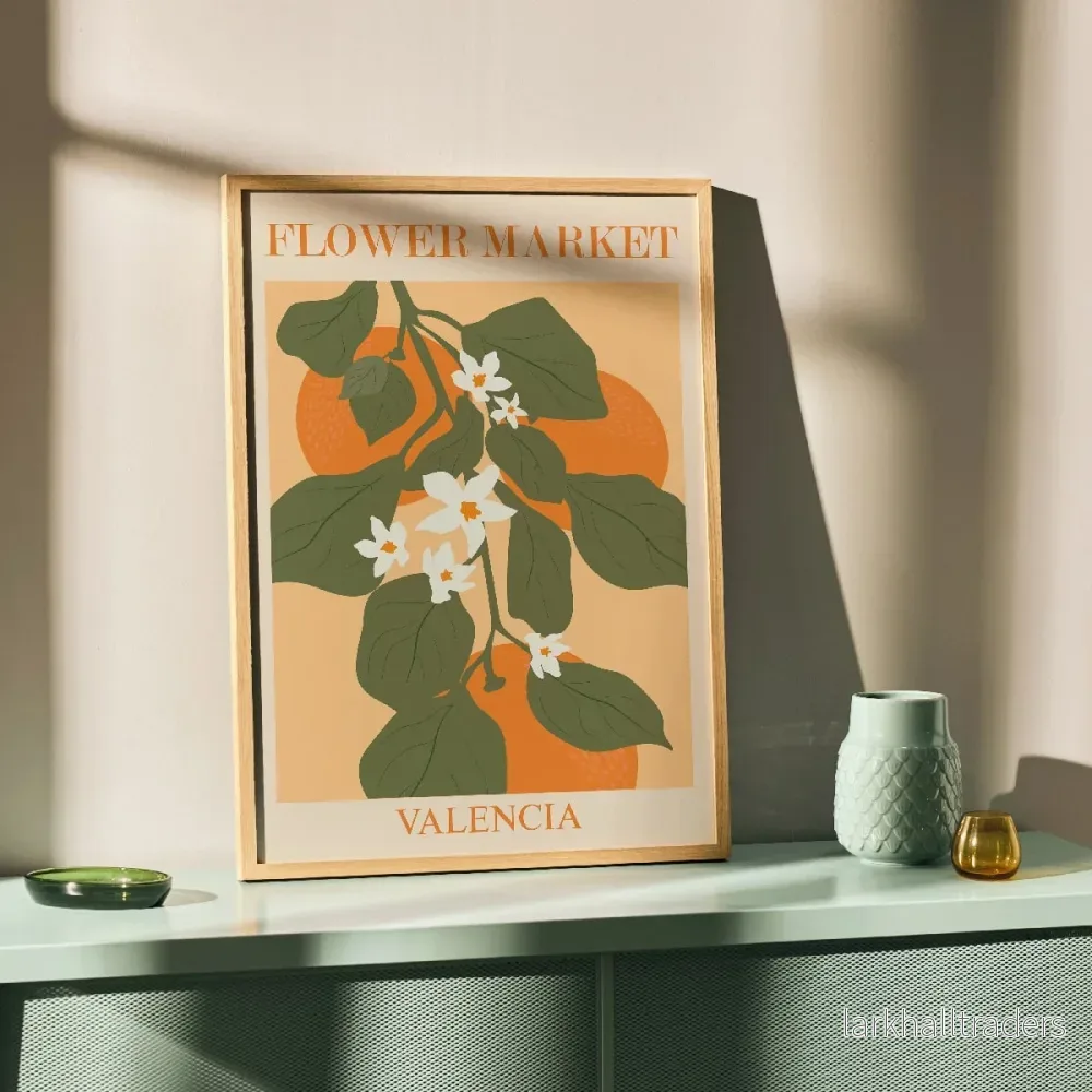 Blommarknad Valencia Poster Blommarknad Valencia Poster