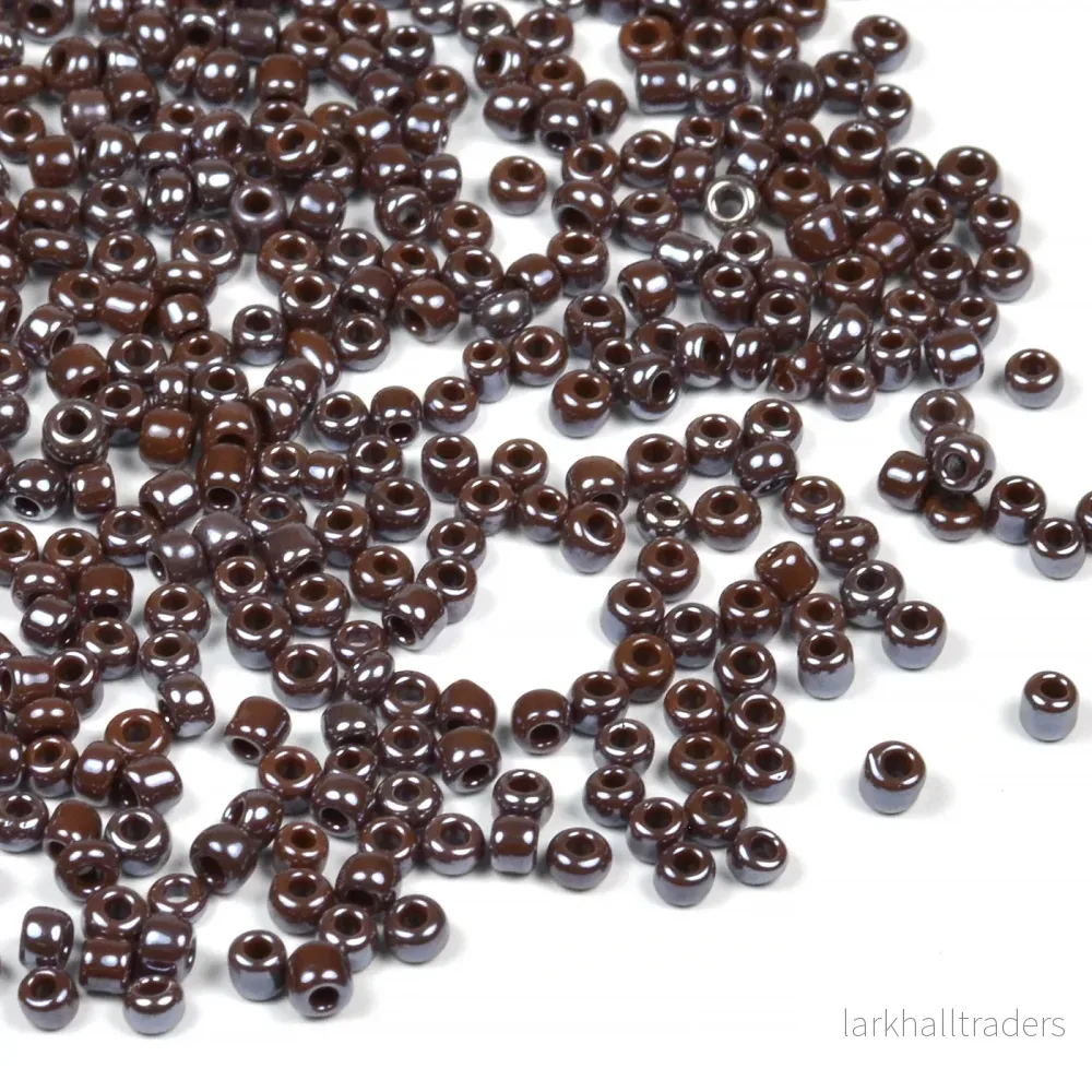 Seed Beads, 2mm, lustered brun, 30g Seed Beads, 2mm, lustered brun, 30g