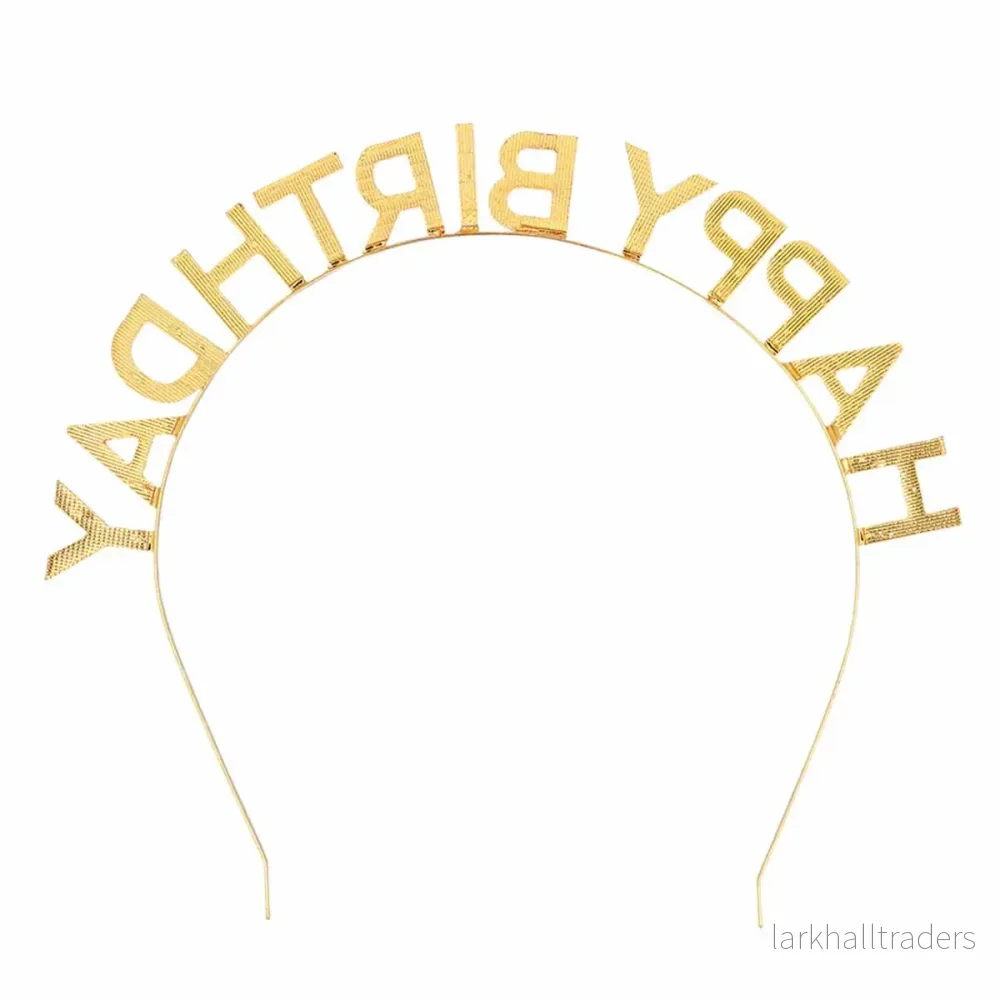 Diadem, happy birthday metall - Bild 3