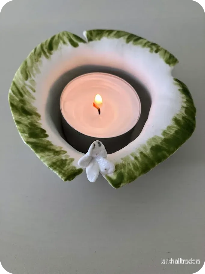 Vit lotus Ljushållare Vit lotus Ljushållare