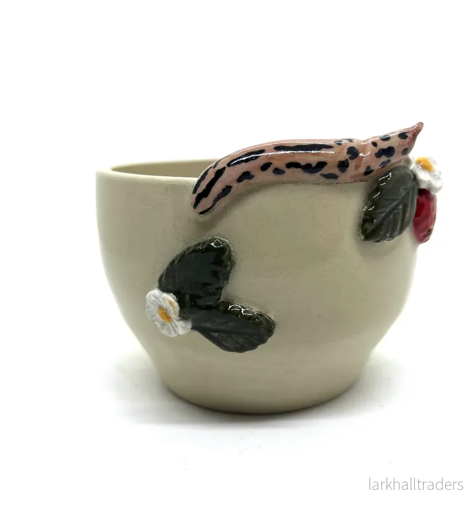Keramisk snackskål - leopard snail - Bild 2