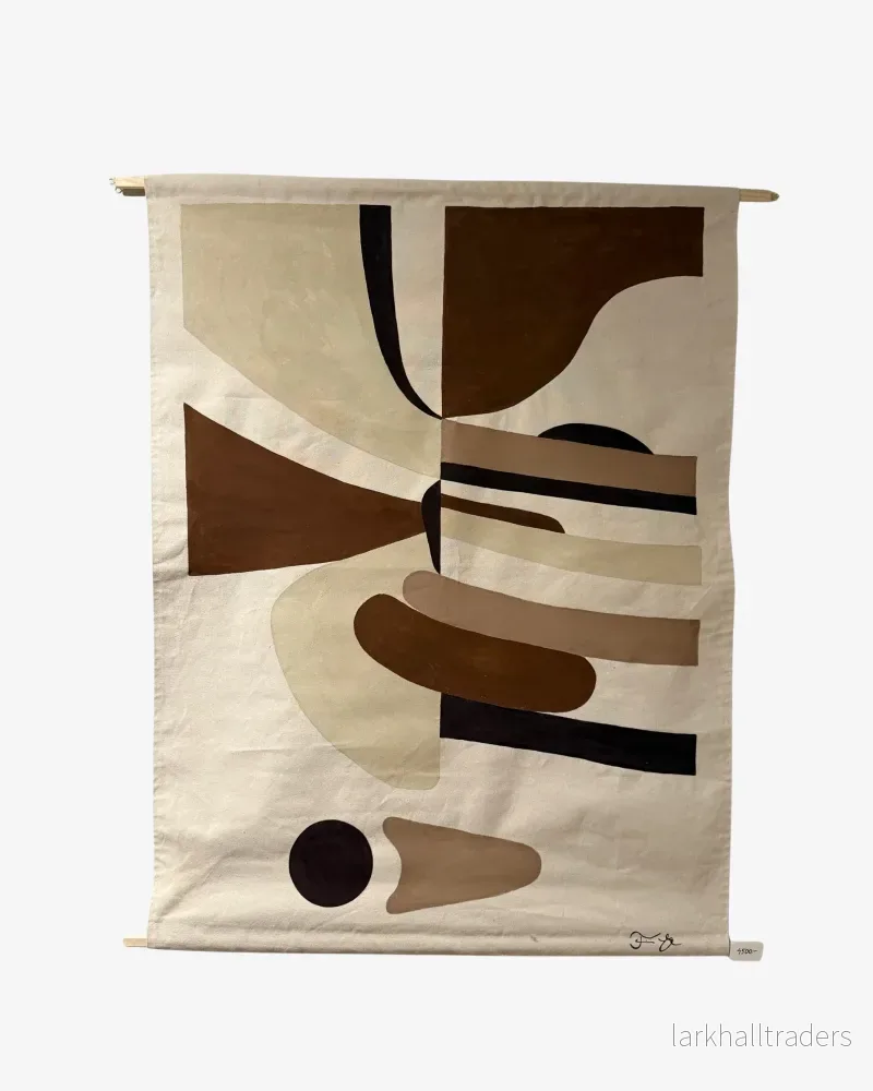 Textilkonst originalstycke - Basic shapes earthy tones