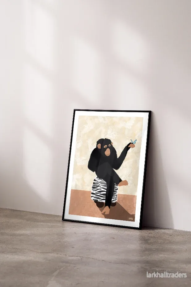 Monkey and Butterfly Poster - Bild 2
