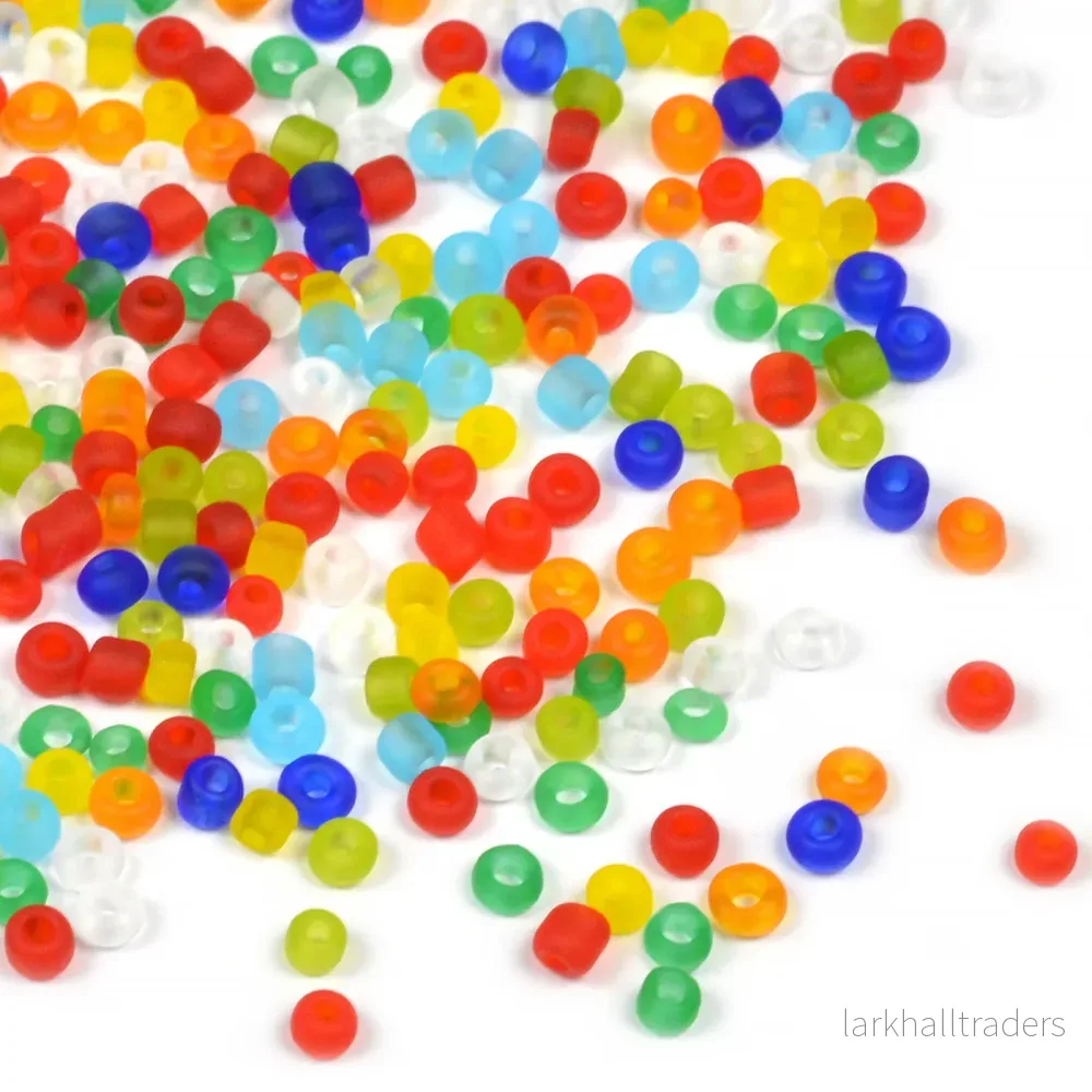 Seed Beads, 2mm, frostad-transparent mix, 30g Seed Beads, 2mm, frostad-transparent mix, 30g