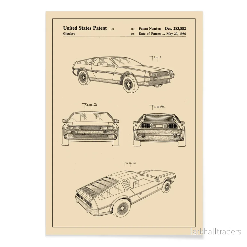 Delorean DMC-12 Patent Poster - Bild 2