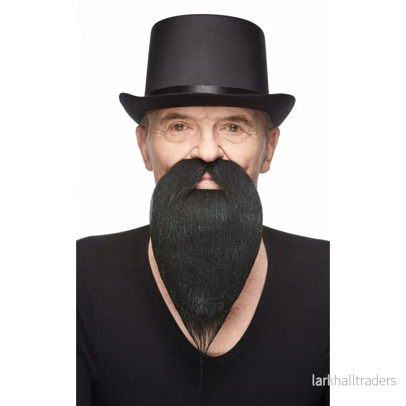 Mustasch med skägg, royal wizzard svart - Bild 2
