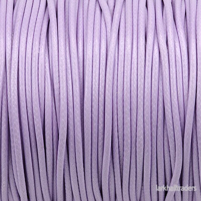 Vaxat polyestersnöre, lavendel, 1,5mm, 5m