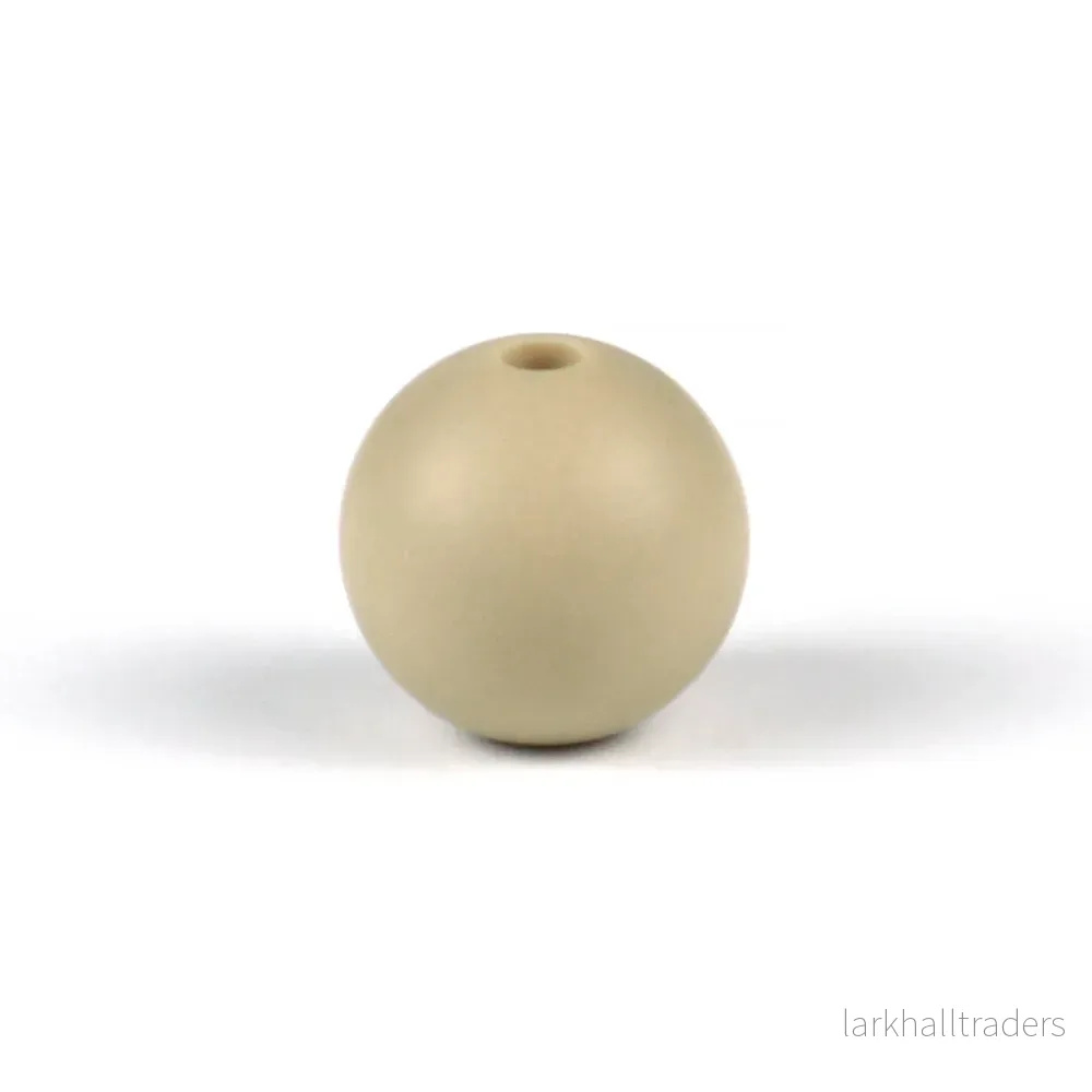 Silikonpärlor, greige, 12mm