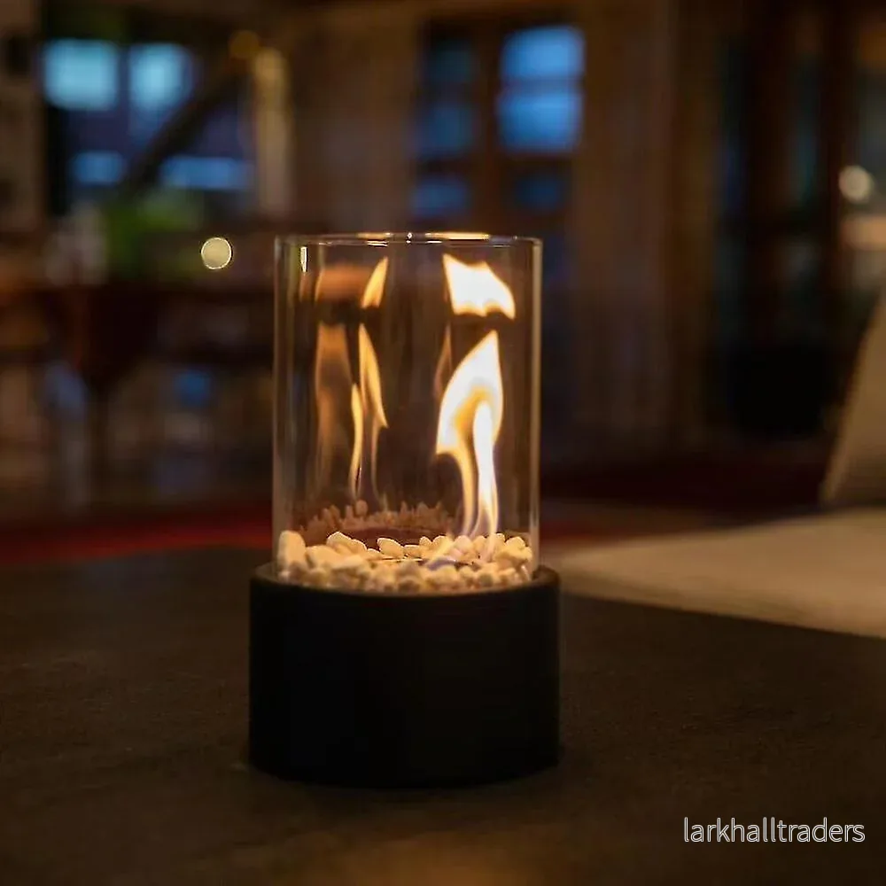 EternaFlame – Elegant oljelampa i glas med metallram för tidlös stämningsbelysning - Bild 2