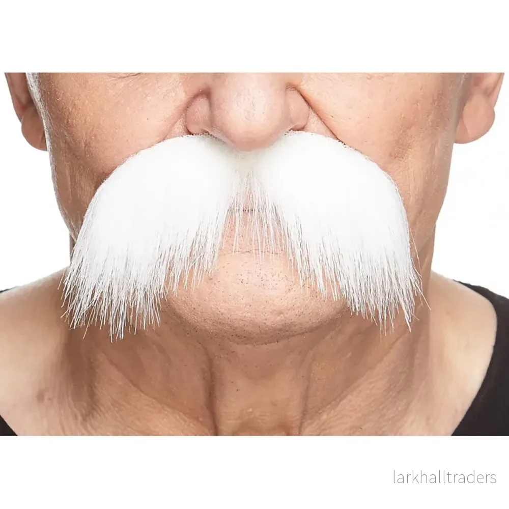 Mustasch, rebel vit