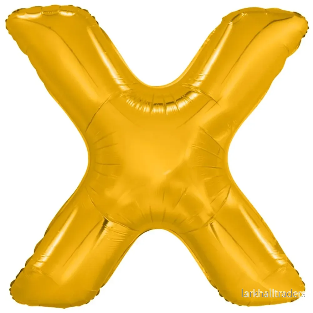 Folieballong, bokstav guld X 86 cm