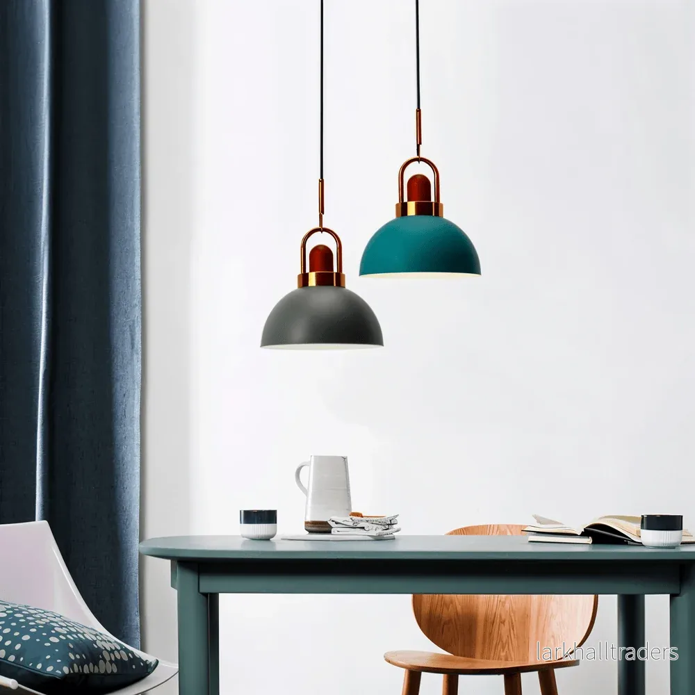 AuréDome – Nordisk Macaron Pendellampa i Metall och Trä AuréDome – Nordisk Macaron Pendellampa i Metall och Trä