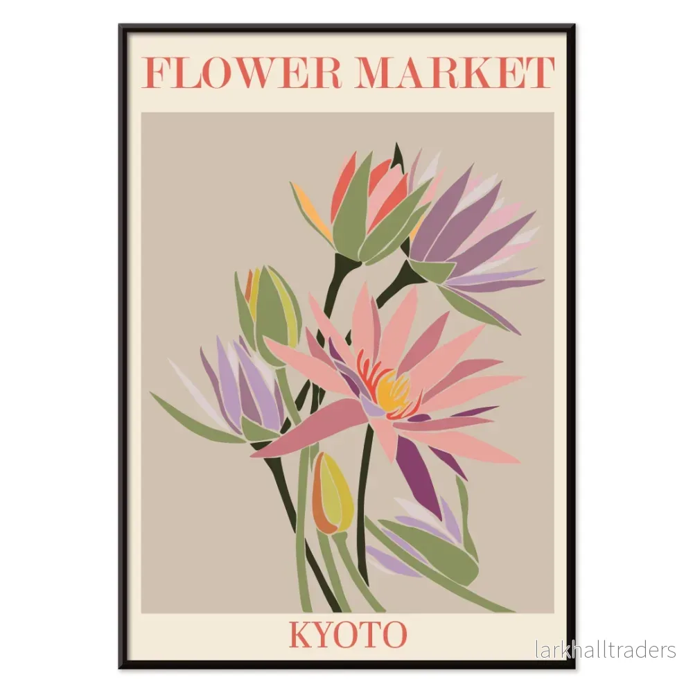 Blomstermarknad i Kyoto Poster - Bild 2