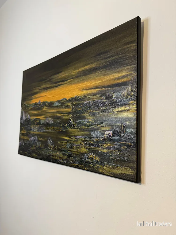 Golden Whisper, Akryl Konstverk Original - Bild 3